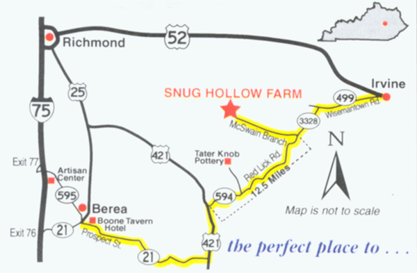 Directions to Snug Hollow in Kentucky